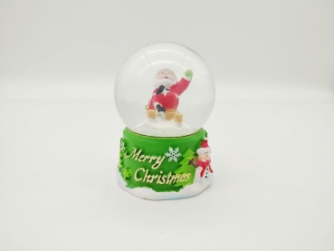 Snow globe Christmas figure Santa Claus sitting